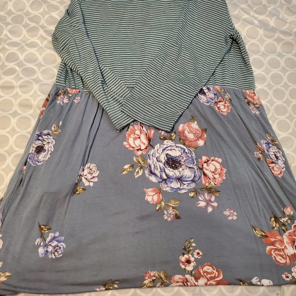 Stripe and Floral Dress